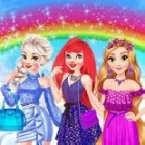 Princesses Rainbow Dress Up